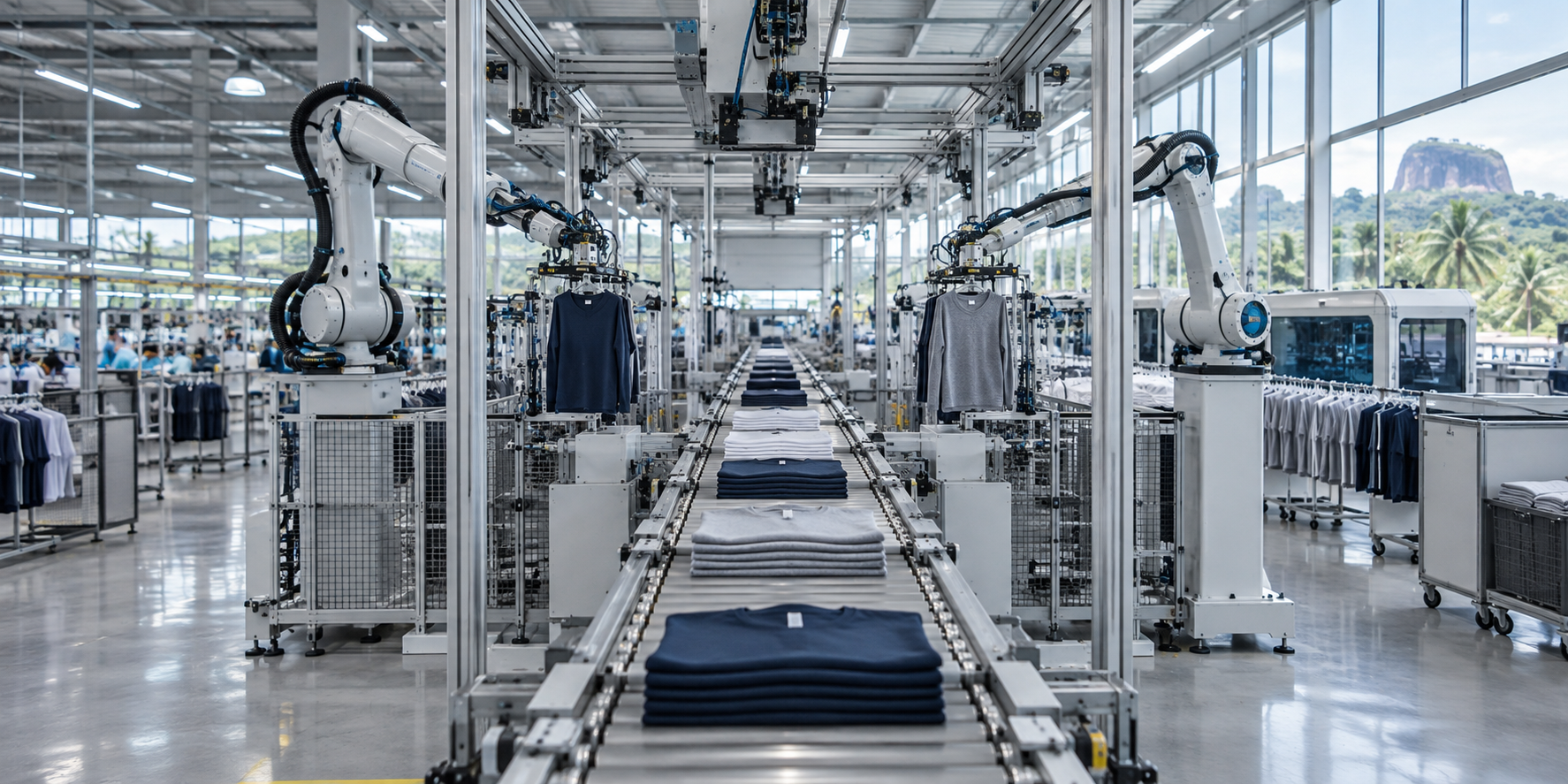 Illustrative AI-generated textile and apparel visual