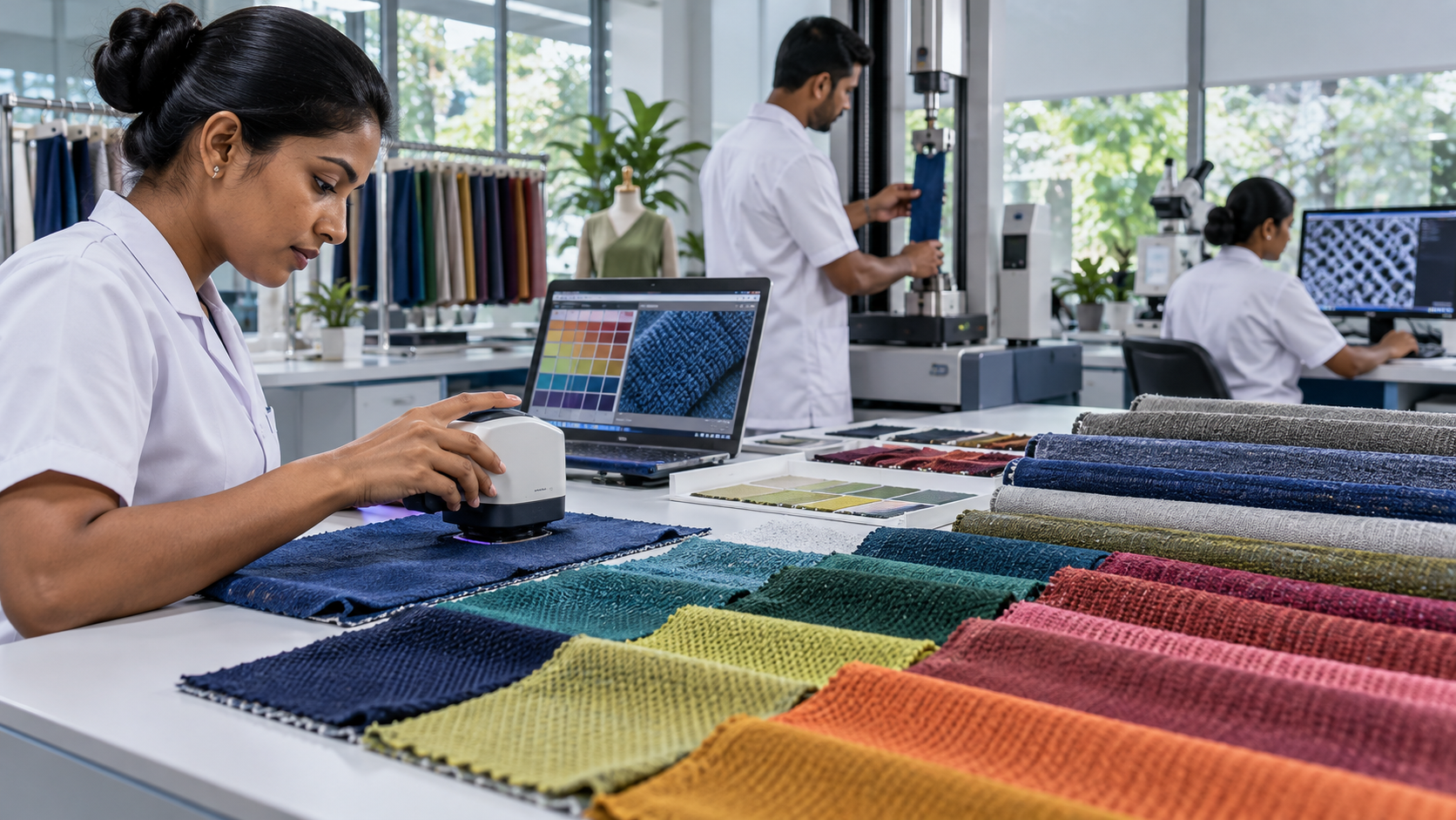 Illustrative AI-generated textile and apparel visual